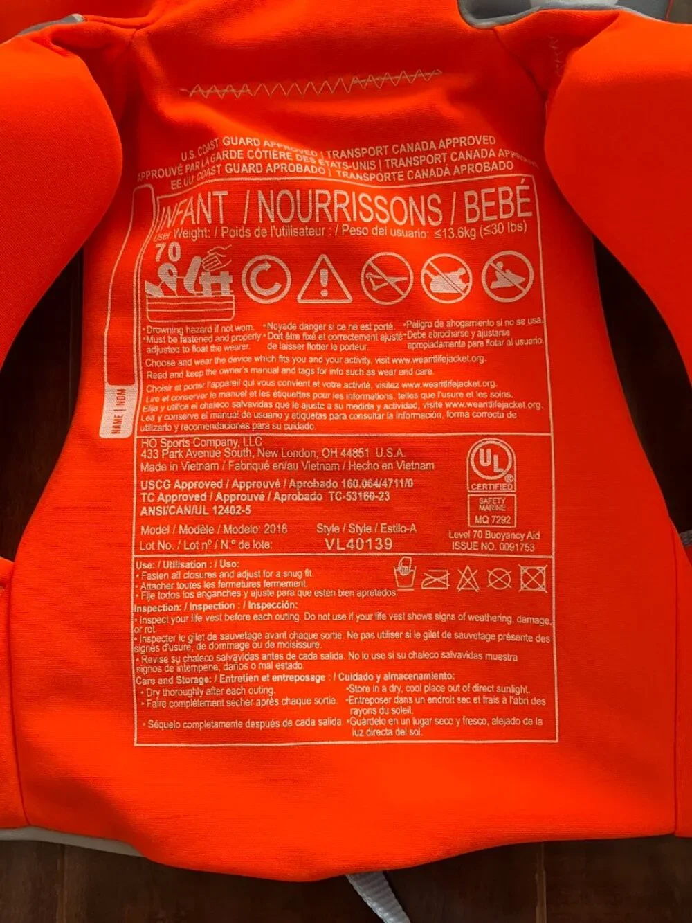 NWT Hyperlite Infant & Toddler Life Vest